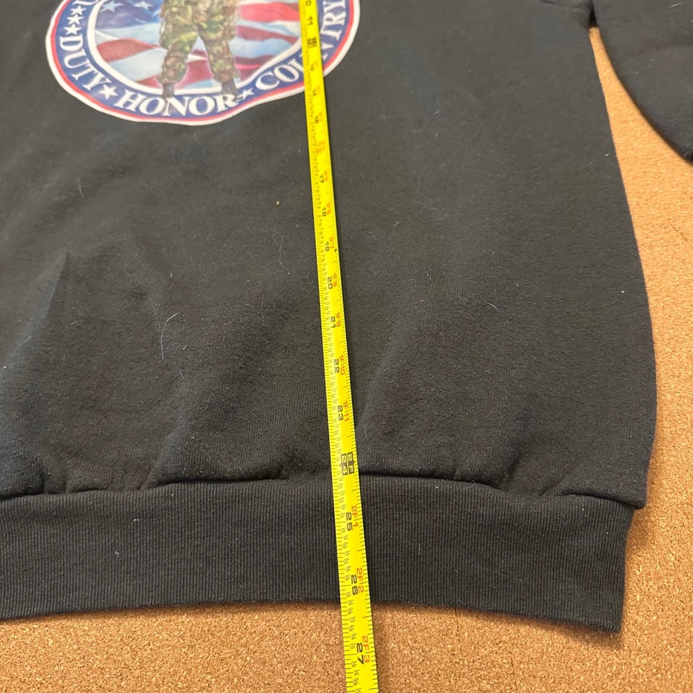 Fruit of the Loom Sweatshirt Womens XL Black US Army Reserve Vintage Raglan USA - Picture 3 of 7